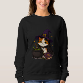 グリンピーな魔女猫のハロウィン スウェットシャツ