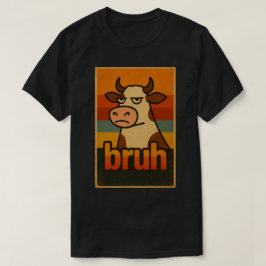 グリンピーカウ Bruh ミーム – 笑えるレトロ風ビンテージ動物 Tシャツ