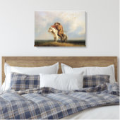 グリン失ったホルン失った、ミラーによってプレーリー キャンバスプリント (インサイチュ (寝室))