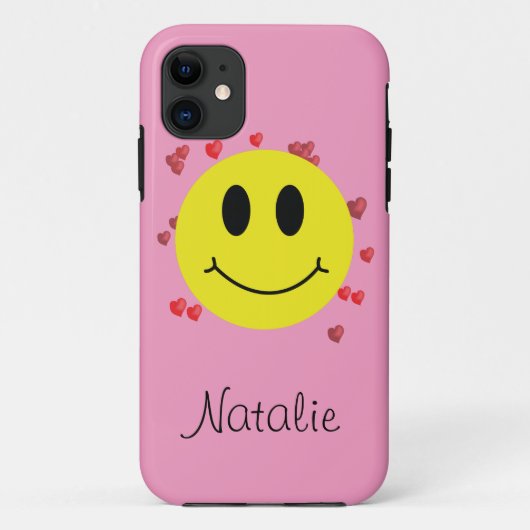 グリン顔と赤いハート Case-Mate iPhoneケース (裏面)