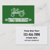 グリーおもしろいントラクター牽引ユーモアのある士 名刺 (正面/裏面)