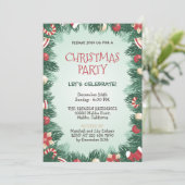 グリーエレガントンクリスマスホリデーパーティー|招待状 招待状 (スタンド正面)