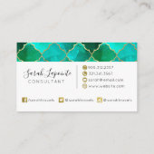 グリークオーツ&金ゴールドシック&モロッコパタエレガントーン 名刺 (裏面)