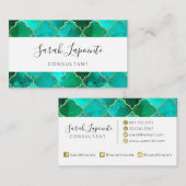 グリークオーツ&金ゴールドシック&モロッコパタエレガントーン 名刺 (正面/裏面)