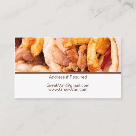 グリークフードガイロスモバイルカフェ 名刺 (裏面)