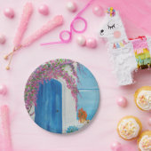 グリークブルードア ペーパープレート (パーティー)