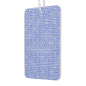 グリークメアンダー鍵スクエアHパターンブルー カーエアーフレッシュナー (左)