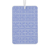 グリークメアンダー鍵スクエアHパターンブルー カーエアーフレッシュナー (裏面)