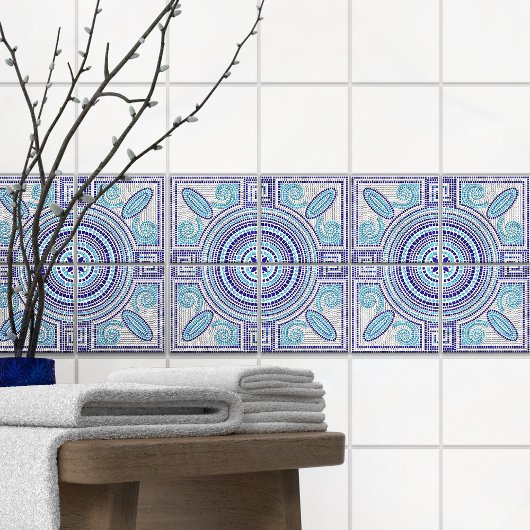 グリークモザイクタイルコーナーオーナメント タイル