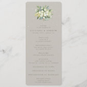 グリーゲスノーベリー+ユーカリブーケ冬の結婚式 プログラム (正面)