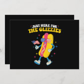 グリージー目当てでここにいる 面白い7月4日 招待状 (正面/裏面)