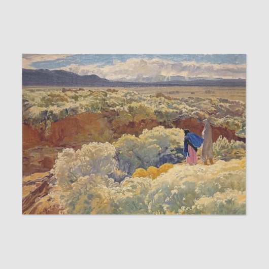 「グリースウッドと賢者」ウェスタンアート作品ウォルター・ウファー 薄葉紙 (正面)