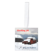 グリースジョル – オールドレッドトラック キューブオーナメント (正面)