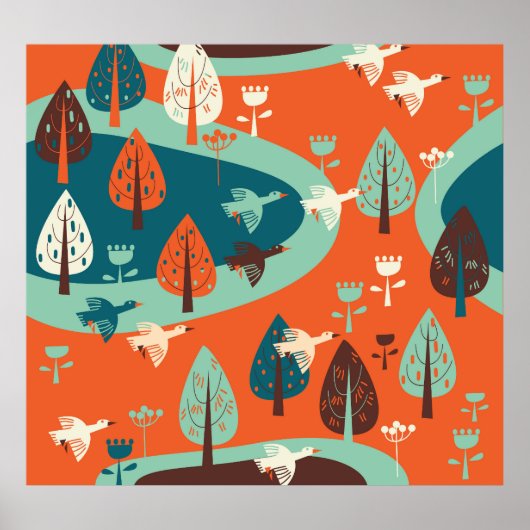 グリースフォレスト：ヴィンテージ自然シーン ポスター (正面)