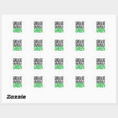 グリース グラノーラ グリーン Tシャツ ラウンドシール (シート)
