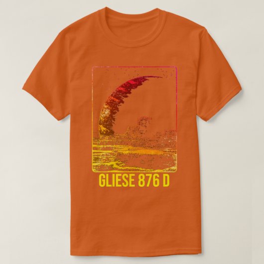 グリーゼ876 d太陽系外惑星 tシャツ (デザイン正面)