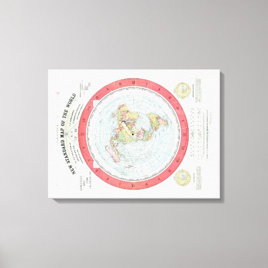 グリーソンの新しい世界標準マップ – キャンバス (正面)