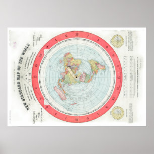 グリーソンの新しい世界標準地図-ハイレズ ポスター