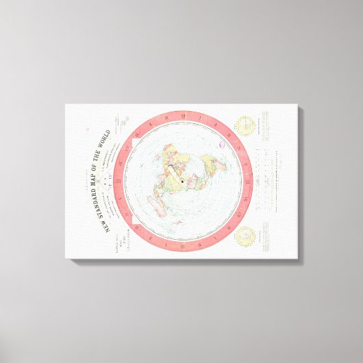 グリーソンの～世界新標準地図～ポスター キャンバスプリント (正面)