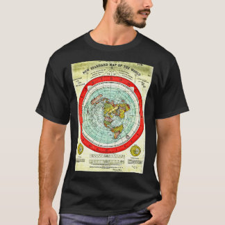 グリーソン1892フラットアース地図フラットアース研究 Tシャツ