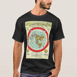 グリーソン1892フラットアース地図Research Flat Earth Po Tシャツ