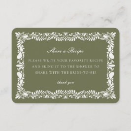 グリータラベラタイル共有レシピ招待状インサート エンクロージャーカード