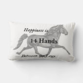 グリーッタアイスランドホース飛んでいるペース ランバークッション (裏面)