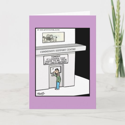 グリーテおもしろいィングカード – 正しくない! カード (正面)