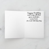 グリーティおもしろいングカードハッピーバースデー妖精 カード (内部)