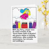 グリーティおもしろいングカードハッピーバースデー妖精 カード (黄色い花)