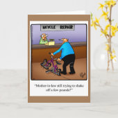 グリーティおもしろいング・カー空白のド「おもしろい&笑」 カード (黄色い花)