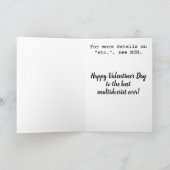 グリーティンおもしろいグカードバレンタインデー カード (内部)