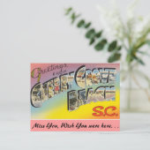 グリーティングさくらんぼグローブビーチ ポストカード (スタンド正面)