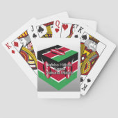 グリーティングと美しい美しいケニア国旗のキューブ トランプ (裏面)