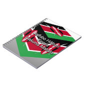 グリーティングと美しい美しいケニア国旗のキューブ ノートブック (左側)