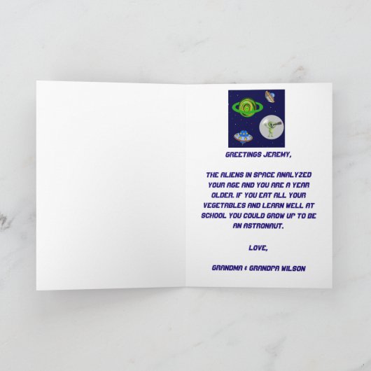 グリーティングアースハッピーバースデーカード 招待状 (内部)