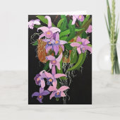 グリーティングカーぶら下がったド – ラベンダーランのバスケット カード (正面)