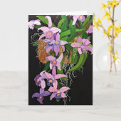 グリーティングカーぶら下がったド – ラベンダーランのバスケット カード (黄色い花)