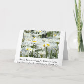 グリーティングカーカスタムドデイジー白い花フローラ カード (裏面)