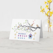 グリーティングカードで引っ越しをする家庭 カード (黄色い花)