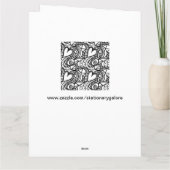 グリーティングカードにハートの色を付ける カード (裏面)