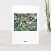 グリーティングカードにピラカンサの植物 カード (裏面)