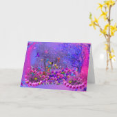 グリーティングカードに入った鳥 カード (黄色い花)