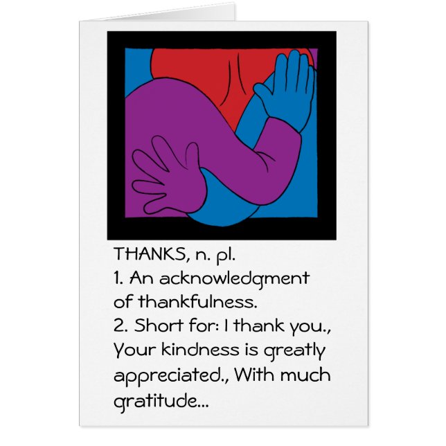 グリーティングカードに感謝 (正面)