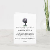 グリーティングカードに描かれた荒野の狼の詩 シーズンカード (裏面)