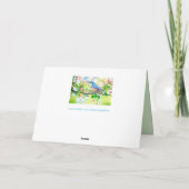 グリーティングカードに春した鳥 カード (裏面)