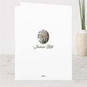 グリーティングカードに白カスタマイズい水仙 カード (裏面)