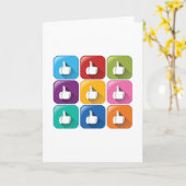 グリーティングカードに親指を付ける カード (黄色い花)