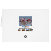 グリーティングカードに赤いピンクのフラミンゴ (裏面横)