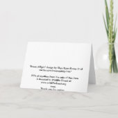 グリーティングカードに黒い光彩 カード (裏面)